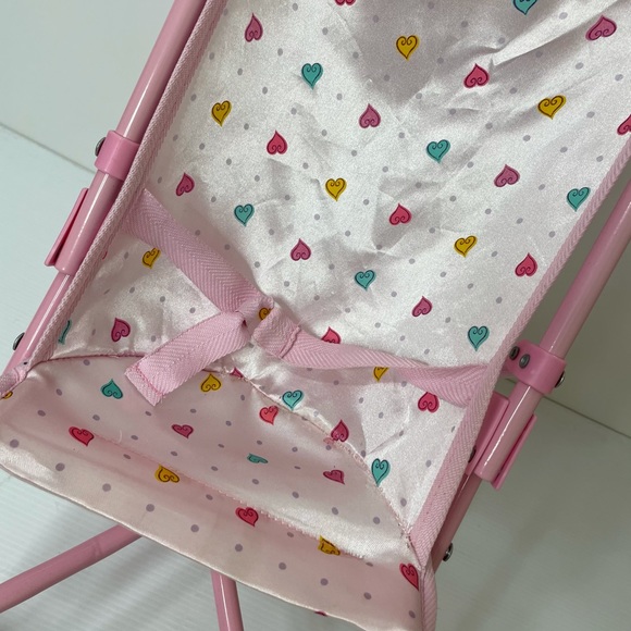 Disney Baby Doll Stroller Pink Satin Hearts Princess Doll Stroller - Picture 8 of 15